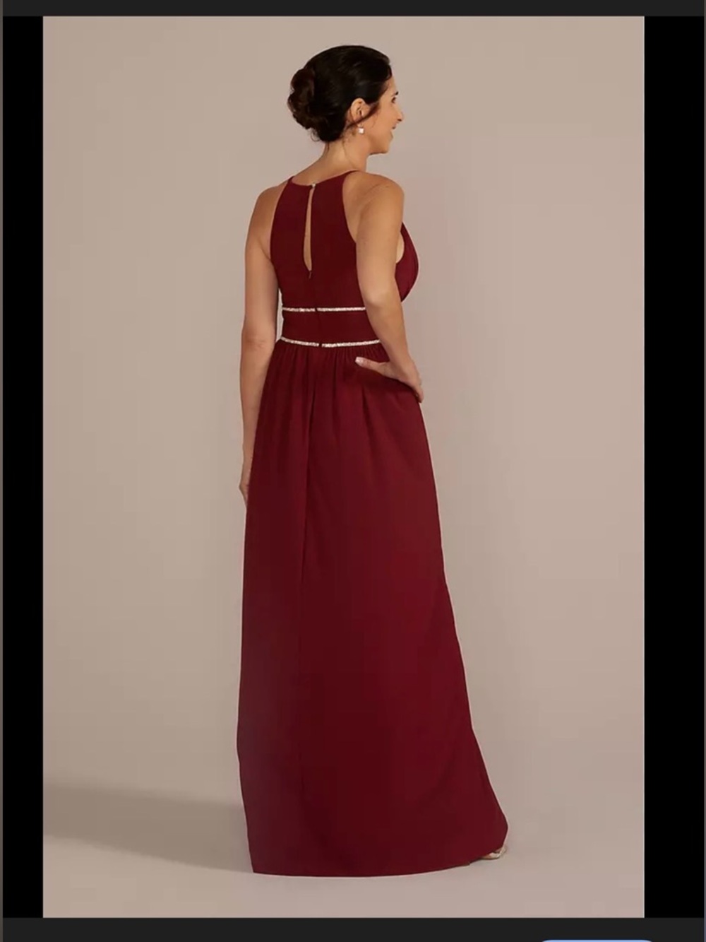 NWOT maroon floor length dress✨ - Picture 3 of 10